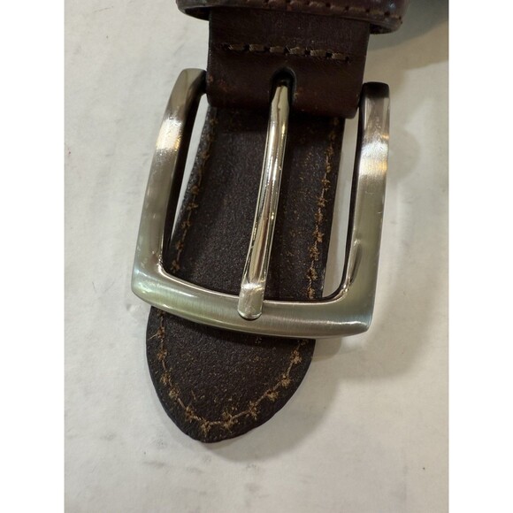 Dockers Warped Laced Brown Genuine Leather BMLI Belt 11DK0438 Men's Size 38/95 - Picture 12 of 14